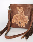 American Darling Hand Tooled Genuine Leather Women Bag Western Handbag Purse