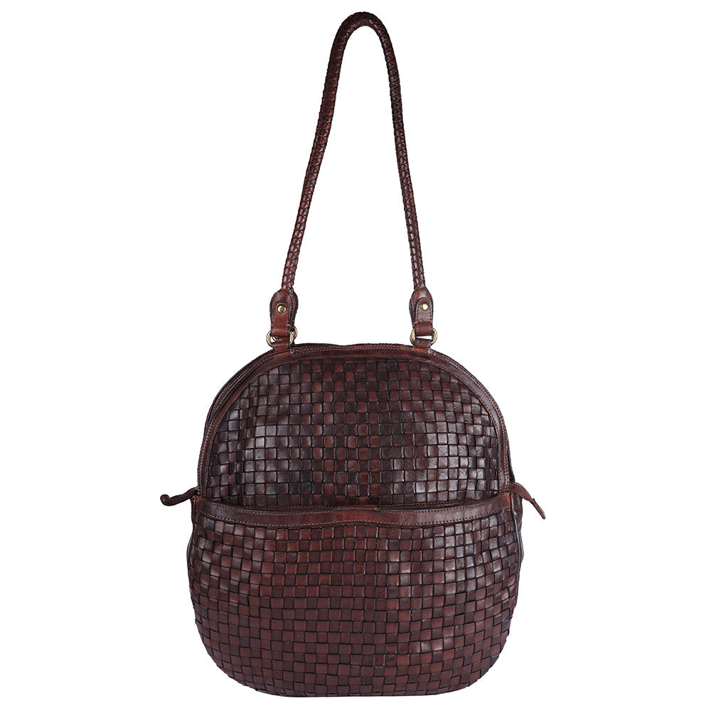 Spaghetti Western Swc130Brn Tote Vintage Handmade Drum Dyed Genuine European Cowhide Leather Women Bag Western Handbag Purse