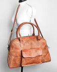 Never Mind Nmbg133B Tote Vintage Handmade Genuine Cowhide Leather Women Bag Western Handbag Purse