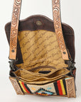 American Darling ADBGZ592B Messenger Hand Tooled Saddle Blanket Genuine Leather women bag western handbag purse