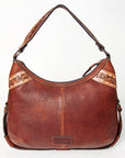 American Darling ADBGZ593 Hobo Hand Tooled Hair-On Genuine Leather Women Bag Western Handbag Purse