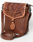 American Darling ADBGZ594A Cross Body Hand Tooled Genuine Leather women bag western handbag purse
