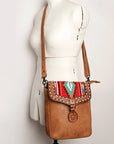 American Darling ADBGZ594B Cross Body Hand Tooled Saddle Blanket Genuine Leather women bag western handbag purse