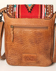 American Darling ADBGZ594B Cross Body Hand Tooled Saddle Blanket Genuine Leather women bag western handbag purse