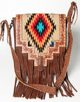 American Darling ADBGZ595B Cross Body Hand Tooled Saddle Blanket Genuine Leather women bag western handbag purse