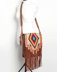 American Darling ADBGZ595B Cross Body Hand Tooled Saddle Blanket Genuine Leather women bag western handbag purse