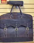 23“W x 20“H x 7“D Garment Bag Leather Regular Size