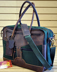 Compact Carryon Overnight Satchel Briefcase Leather Canvas