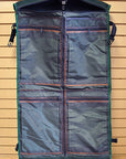 24“W x 20“H x 8“D Garment Bag Leather Canvas Large