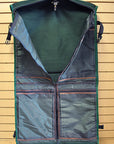 24“W x 20“H x 8“D Garment Bag Leather Canvas Large