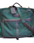 24“W x 20“H x 8“D Garment Bag Leather Canvas Large