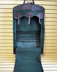 23“W x 20“H x 7“D Garment Bag Leather Canvas Regular Size