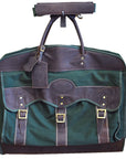 23“W x 20“H x 7“D Garment Bag Leather Canvas Regular Size