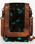 American Darling Cell Phone Holder Hair On Genuine Leather women bag western handbag purse