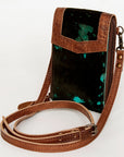 American Darling Cell Phone Holder Hair On Genuine Leather women bag western handbag purse