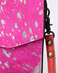 American Darling Cell Phone Holder Hair On Genuine Leather women bag western handbag purse