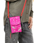 American Darling Cell Phone Holder Hair On Genuine Leather women bag western handbag purse