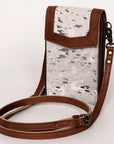 American Darling Cell Phone Holder Hair On Genuine Leather women bag western handbag purse