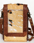 American Darling Cell Phone Holder Hair On Genuine Leather women bag western handbag purse