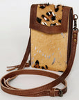 American Darling Cell Phone Holder Hair On Genuine Leather women bag western handbag purse