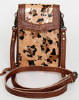 American Darling Cell Phone Holder Hair On Genuine Leather women bag western handbag purse