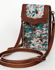 American Darling Cell Phone Holder Hair On Genuine Leather women bag western handbag purse