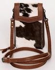 American Darling Cell Phone Holder Hair On Genuine Leather women bag western handbag purse
