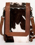 American Darling Cell Phone Holder Hair On Genuine Leather women bag western handbag purse