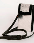 American Darling Cell Phone Holder Hair On Genuine Leather women bag western handbag purse