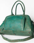 Never Mind Nmbgz121B Tote Vintage Handmade Genuine Cowhide Leather Women Bag Western Handbag Purse