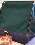 11”W x 12”H x 6”D Hunting Field Bag Leather Canvas