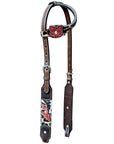 Bar H Equine Horse Leather Lilibeth Horse One Ear Headstall Brown