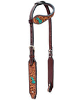 Bar H Equine American Leather Horse Saddle Tack One Ear Headstall Brown