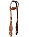 Bar H Equine Genuine Western American Leather Horse Premium Headstall & Breast Collar Set