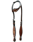 Bar H Equine Genuine Western American Leather Horse Premium Headstall & Breast Collar Set