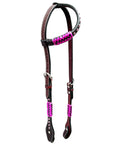 Bar H Equine Genuine Western American Leather Horse Premium Headstall & Breast Collar Set