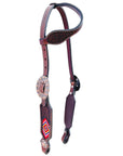 BAR H EQUINE Western Leather Horse Headstall & Breast Collar & Wither Strap