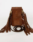 American Darling Cell Phone Holder Hair On Genuine Leather women bag western handbag purse