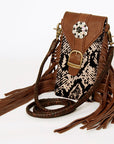 American Darling Cell Phone Holder Hair On Genuine Leather women bag western handbag purse