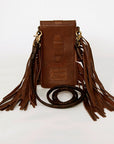 American Darling Cell Phone Holder Hair On Genuine Leather women bag western handbag purse
