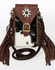 American Darling Cell Phone Holder Hair On Genuine Leather women bag western handbag purse