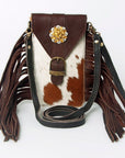American Darling Cell Phone Holder Hair On Genuine Leather women bag western handbag purse