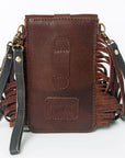 American Darling Cell Phone Holder Hair On Genuine Leather women bag western handbag purse