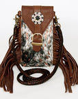 American Darling Cell Phone Holder Hair On Genuine Leather women bag western handbag purse