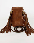 American Darling Cell Phone Holder Hair On Genuine Leather women bag western handbag purse