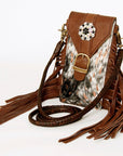 American Darling Cell Phone Holder Hair On Genuine Leather women bag western handbag purse
