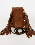 American Darling Cell Phone Holder Hair On Genuine Leather women bag western handbag purse