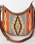 American Darling Hand Tooled Saddle Blanket Genuine Leather Women Bag Western Handbag Purse