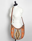 American Darling Hand Tooled Saddle Blanket Genuine Leather Women Bag Western Handbag Purse