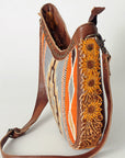 American Darling Hand Tooled Saddle Blanket Genuine Leather Women Bag Western Handbag Purse